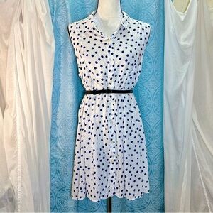 #D3 Anthropologie 11.1.TYLHO Percy Polka Dot Swing Tunic Mini Dress